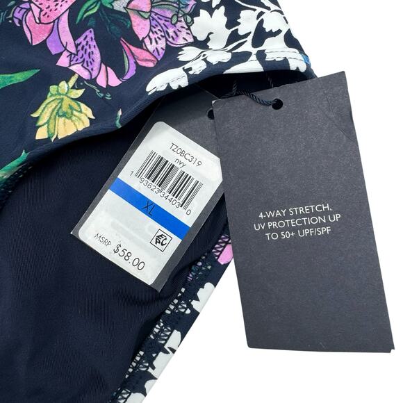 TOMMY HILFIGER *NEW* Carnival Rosa Floral High Waist Bikini Swim Bottom Size XL - Picture 3 of 4